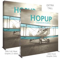 HopUp 10 ft. Straight Extra Tall Full Height Tension Fabric Display