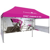 Zoom 20ft. PopUp Tent Kit - Printed Canopy, Full Wall, 2 Half Walls