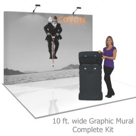 Coyote 10 ft Straight Pop Up Display - Graphic Mural Kit