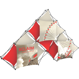 Xclaim 14ft. 10 Quad Pyramid Fabric Pop Up Display Kit 02