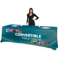Convertible Full Color Printed Table Cover fits 6 & 8 ft. Table Sizes