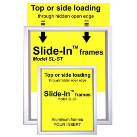 Slide-In Aluminum Poster Frame Displays - Quick Change