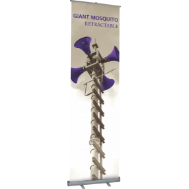 Mosquito Giant Roll Up Retractable Indoor Banner Stand - 36" wide