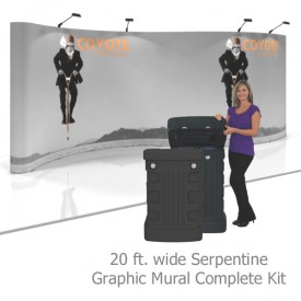 Coyote 20 ft Serpentine Pop Up Display - Graphic Mural Kit