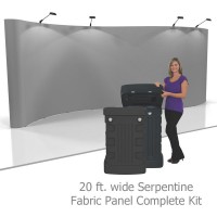 Coyote 20 ft Serpentine Pop Up Display - Fabric Panels Kit