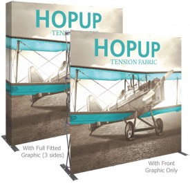 HopUp 8 ft. Straight Full Height Tension Fabric Display