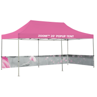 Zoom 20ft. PopUp Tent Kit - Printed Canopy and Half Wall Kits
