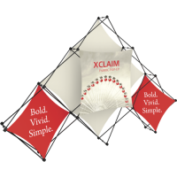 Xclaim 10ft. 6 Quad Pyramid Fabric Pop Up Display Kit 02