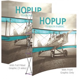 HopUp 8 ft. Curved Full Height Tension Fabric Display