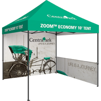 Zoom 10ft. PopUp Tent Kit - Printed Canopy, Full Wall, Half Wall