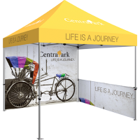 Zoom 10ft. PopUp Tent Kit - Printed Canopy, Full Wall, Half Wall