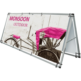 Monsoon Outdoor Banner Stand - 2-Sided, 92" Wide