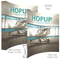 HopUp 10 ft. Curved Extra Tall Full Height Tension Fabric Display