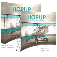 HopUp 10 ft. Curved Full Height Tension Fabric Display