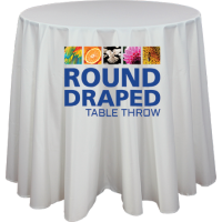 Round Draped Full Color Dye-Sub Printed Table Covers