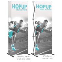 HopUp 2.5 ft. Straight Full Height Tension Fabric Display