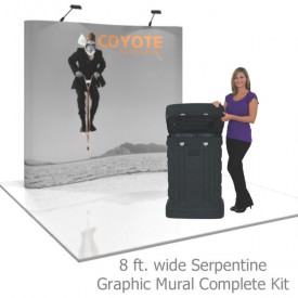 Coyote 8 ft Serpentine Pop Up Display - Graphic Mural Kit