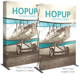 HopUp 5 ft. Straight Full Height Tension Fabric Display