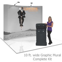 Coyote 10 ft Curved Pop Up Display - Graphic Mural Kit