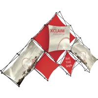 Xclaim 14ft. 10 Quad Pyramid Fabric Pop Up Display Kit 01