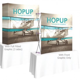 HopUp 5.5 ft. Curved Square Tabletop Tension Fabric Display