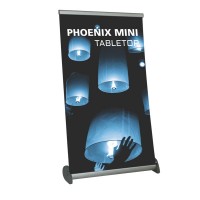 Phoenix Mini Tabletop Roll Up Banner Stand - 15.5" wide