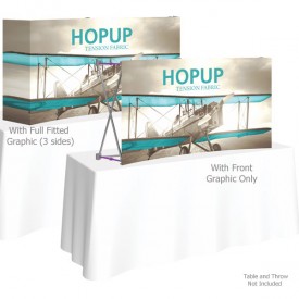 HopUp 5.5 ft. Curved Tabletop Tension Fabric Display