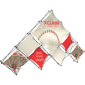 Xclaim 14ft. 10 Quad Pyramid Fabric Pop Up Display Kit 03