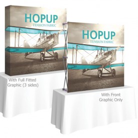 HopUp 5 ft. Straight Square Tabletop Tension Fabric Display