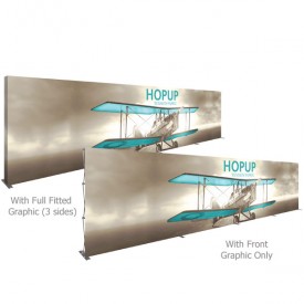 HopUp 30 ft. Straight Full Height Tension Fabric Display