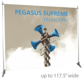 Pegasus Supreme Telescopic Banner Stand - 117.5" wide