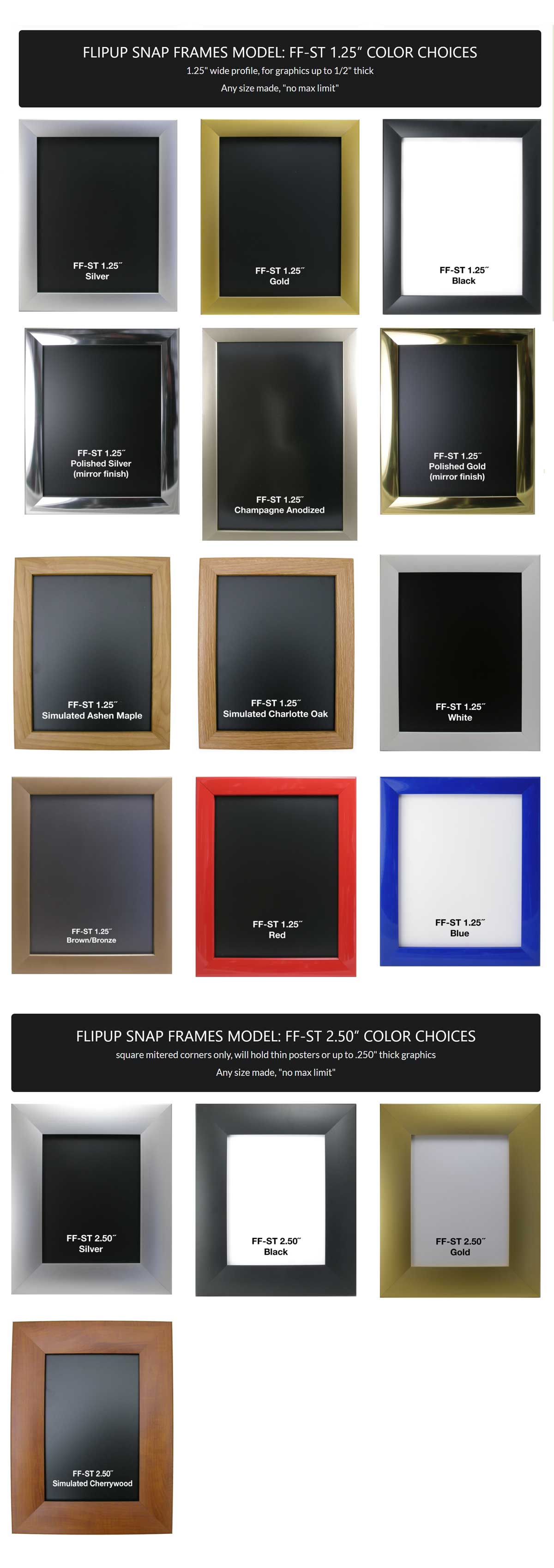 Anodized Aluminum Poster Frame